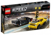 75893 Автомобили 2018 Dodge Challenger SRT Demon и 1970 Dodge Charger R/T Lego Speed Champions